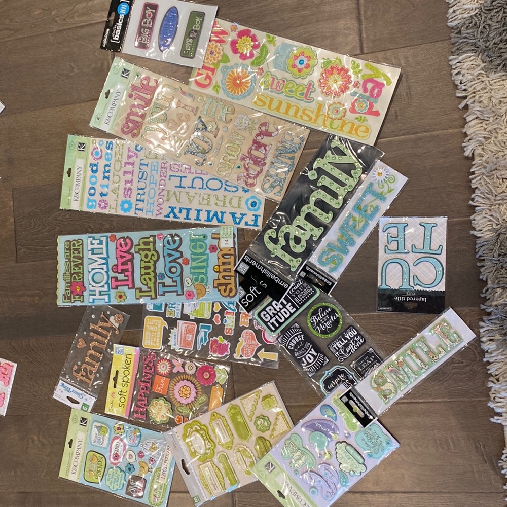 Family scrapbook sticker bundle